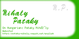 mihaly pataky business card